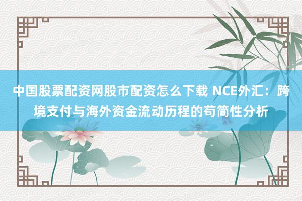 中国股票配资网股市配资怎么下载 NCE外汇：跨境支付与海外资金流动历程的苟简性分析